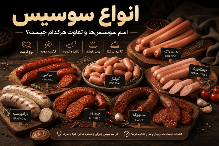 انواع سوسیس را بشناسید؛ اسم سوسیس‌ها چیست و چه فرقی با هم دارند؟